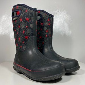 Bogs Youth Boots Classic II Hockey Waterproof Rain Rubber Black Sz 4Y